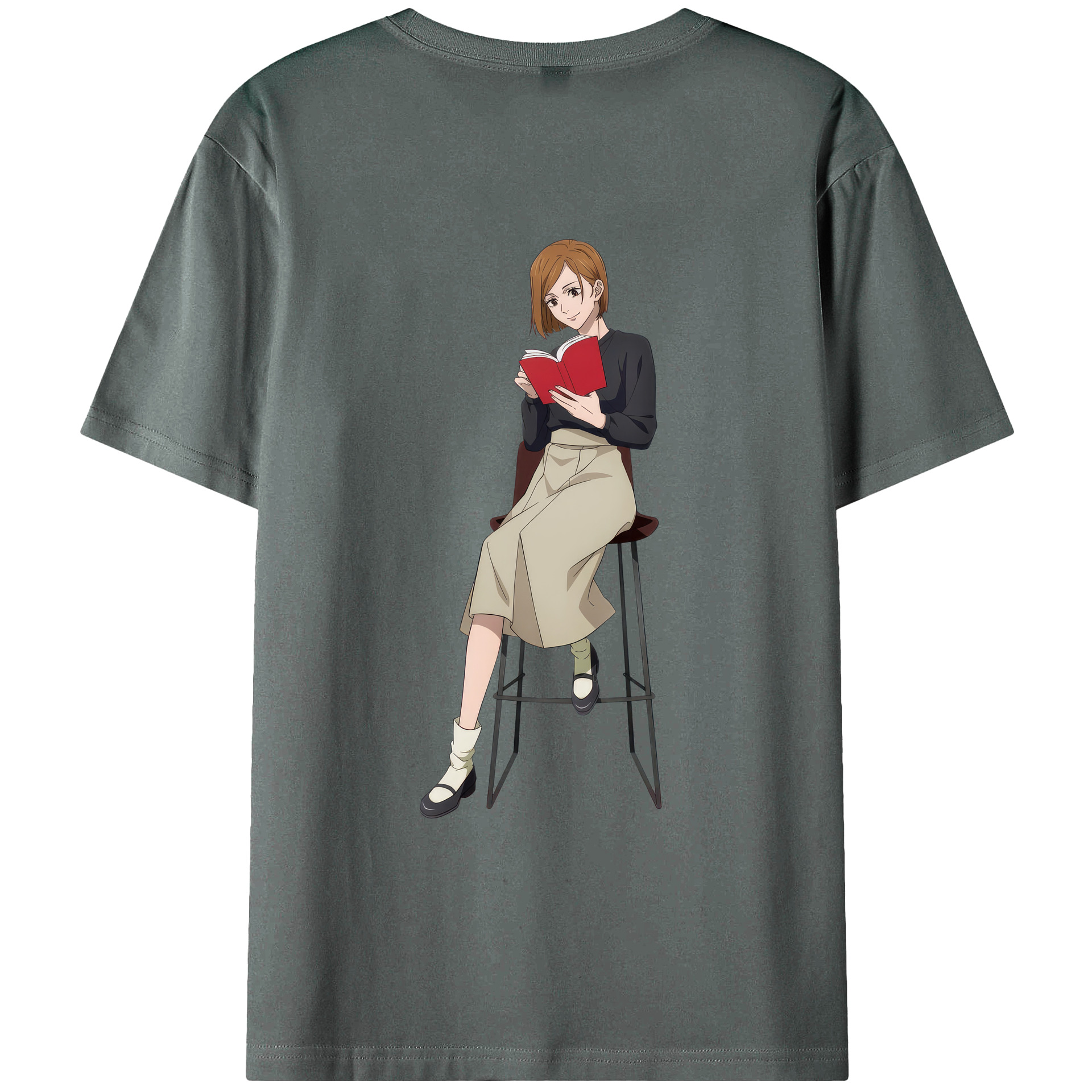 （画像用） 呪術廻戦 Jujutsu Kaisen 綿100％ メンズ半袖Tシャツ（バックプリント） 通気性